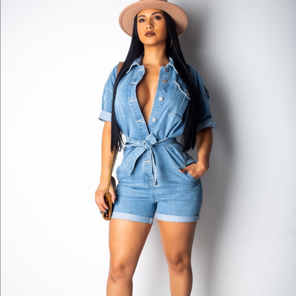 Oversized Vintage denim romper